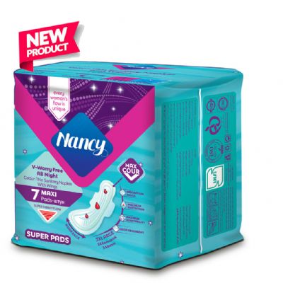 Nancy Super Pads Large Thin Fluffy Winged Sanitary Napkin